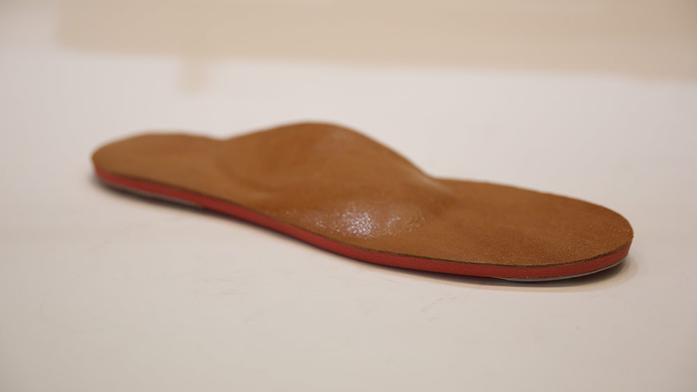 Bespoke Orthotic Arch Support Mid Brown Covering Other Side
