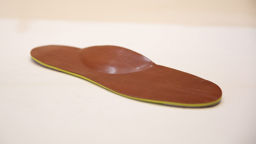 Handmade Orthotic Mid Brown With Arch Support Yellow Foam