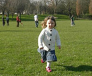 Girl running with custom made orthotics