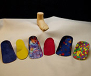 Colourful bespoke orthotics