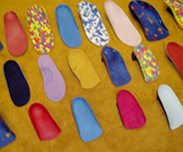 Display of Custom-made orthotics